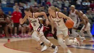 Paige Bueckers takes it coast-to-coast for the layup to extend UConn